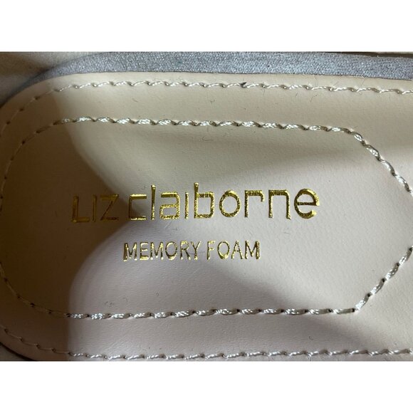 Liz Claiborne Womens LC Peak Memory Foam Heels w straps faux Suede  Size 6.5  M - Picture 9 of 11